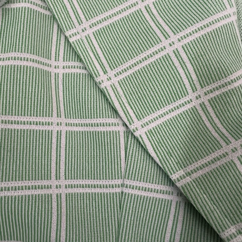 Vintage 60s 70s Kmart Polyester Leisure Suit Jacket Shirt Blazer Plaid Womens M - Picture 5 of 13
